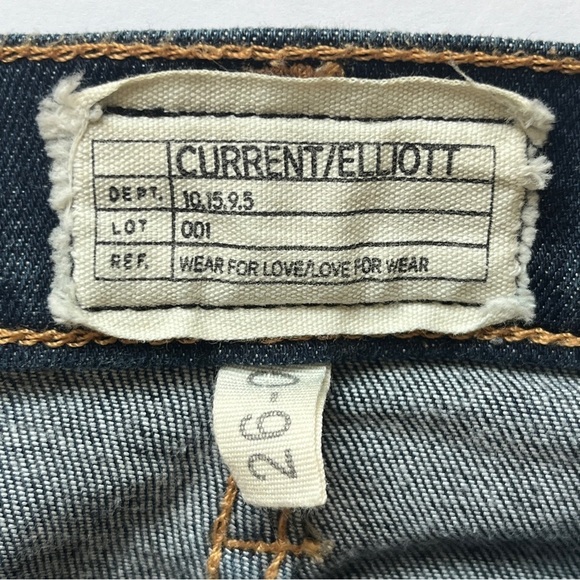 Current Eliott The Stiletto Skinny Jean Aged Rince Blue Stretch Denim Sz 26 - Picture 4 of 13